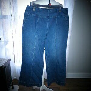 BELLE by KIM GRAVEL Medium Blue Wide Leg Jeans w/Pockets 16P